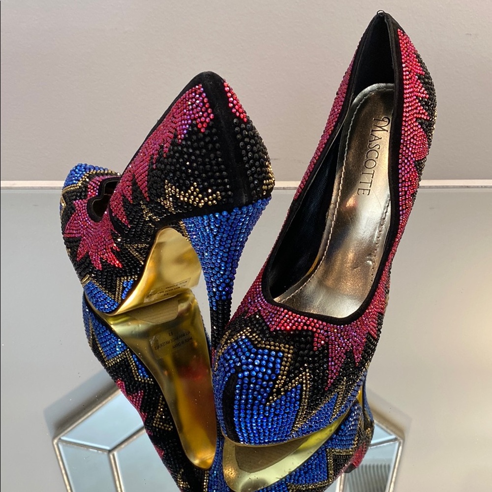 Mascotte Multicolor Beaded Heels
